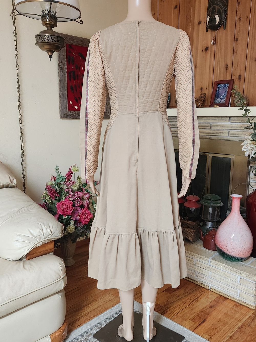 Dreamy 70s Gunne Sax Prairie Dress Corduroy-Style Bodice Size 8 - Picture 14 of 15